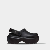 Crocs Stomp Clog Black арт. 209347 / Крокс Стомп на платформі Сабо Чорні